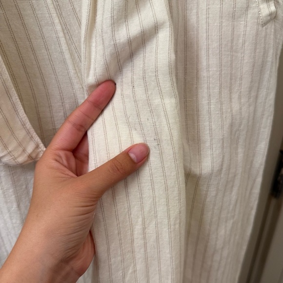 Anthropologie Palm Beach Belted Culotte pants linen cotton blend size 4 boho - Picture 12 of 13